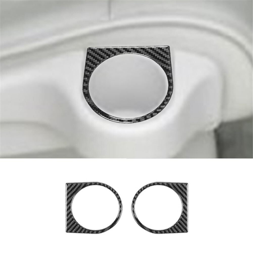 for Nissan Quest 2004-2006 Left & Right Cup Holder Trim Cover Decor Carbon Fiber