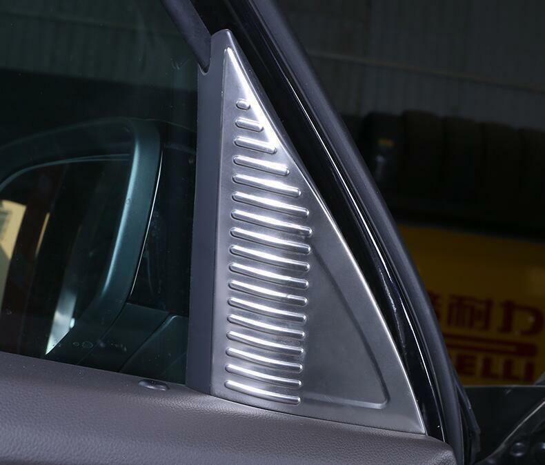 for Volkswagen Atlas 18-23 Steel Silver A Pillar Post Front Triangle Frame Trim