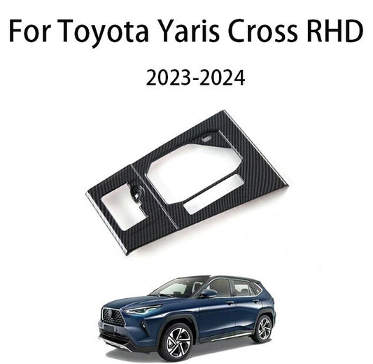 Carbon Fiber Gear Shift Panel Cover For 2024 for Toyota Yaris Cross Accessories Trim