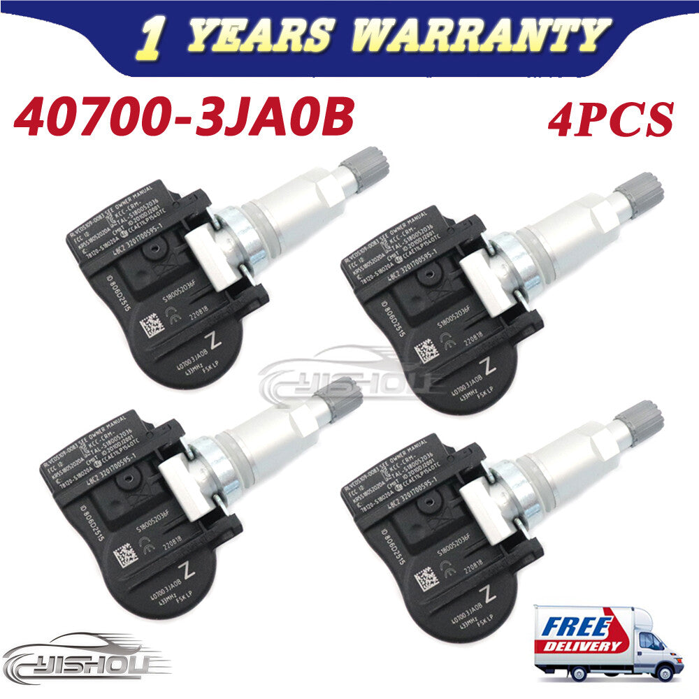 4Pcs Tire Pressure Sensor TPMS 433MHz for Nissan Altima Maxima Murano Pathfinder