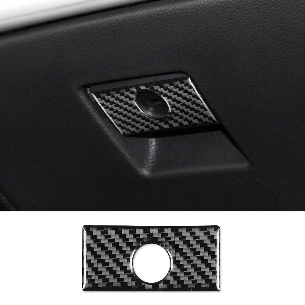 Carbon Fiber for Co -pilot Storage Box Handle Trim Fit for Infiniti G37 Sedan 2007-13