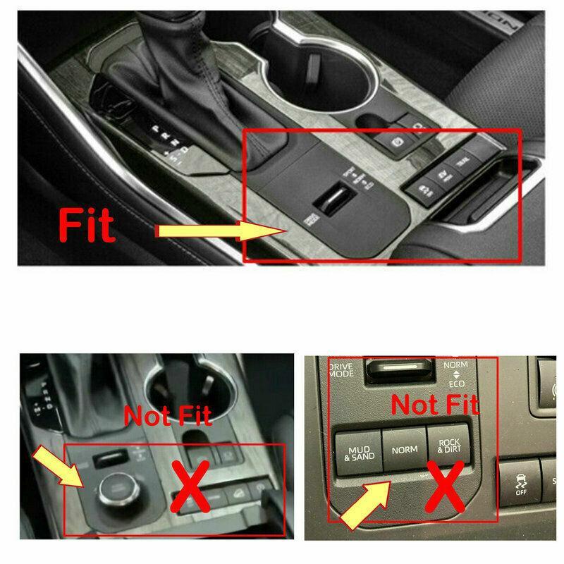 2020-2022 for Toyota Highlander Carbon Look Cup Holder Panel Gear Box Shift