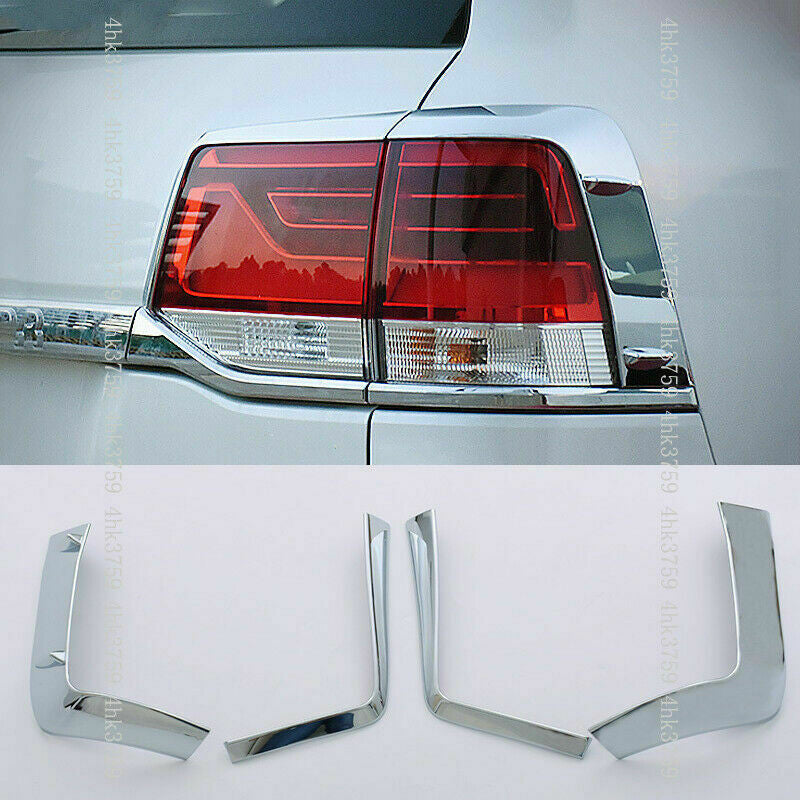 Chrome Rear Tail Light Lamp Cover Trim for Toyota for Land Cruiser LC200 2016-2021