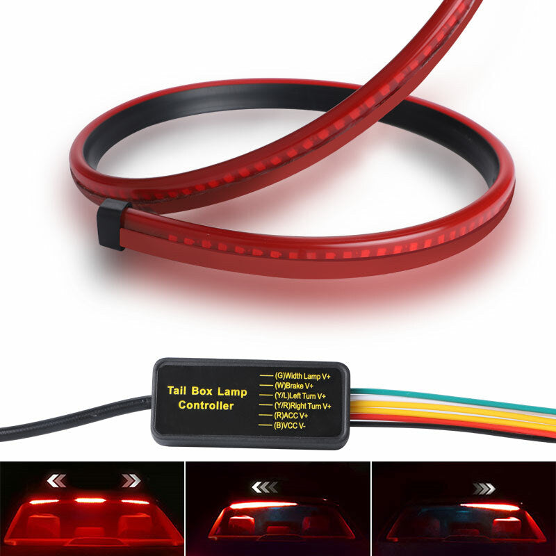 35 Car High Mount Third High Brake LED Light Strip Turn Signal Rear Tail Lamp