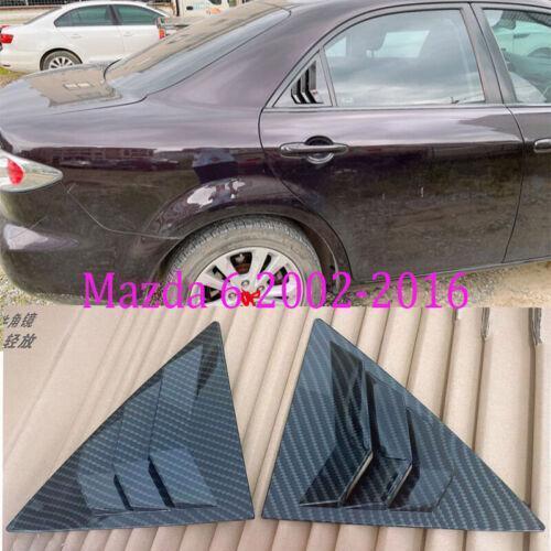 Carbon Fiber Quarter Window Louver Shutter Trim Exterior For Auto for Mazda 6 02-16