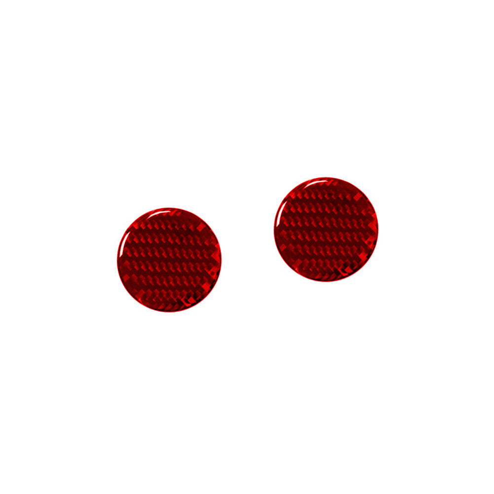Red Carbon Fiber Medium Multimedia Button Bezel for Porsche 718 2016-2022