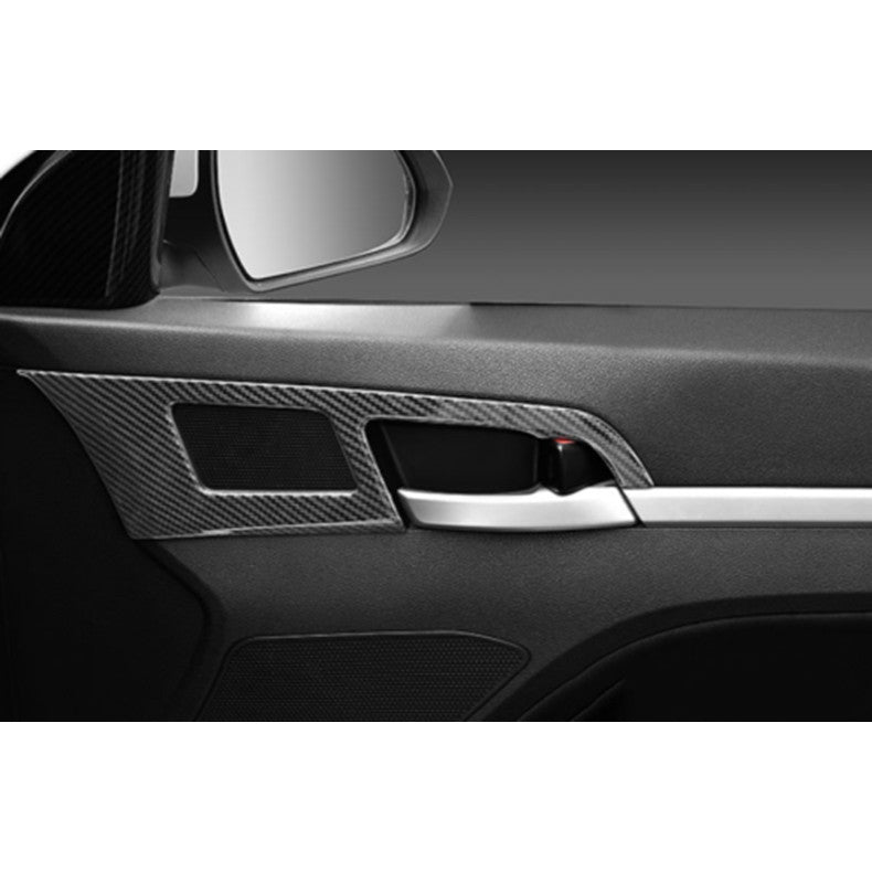 Carbon Fiber Inner Door Handle Bowl Cover Trim ABS for Hyundai for Elantra 2017-2020