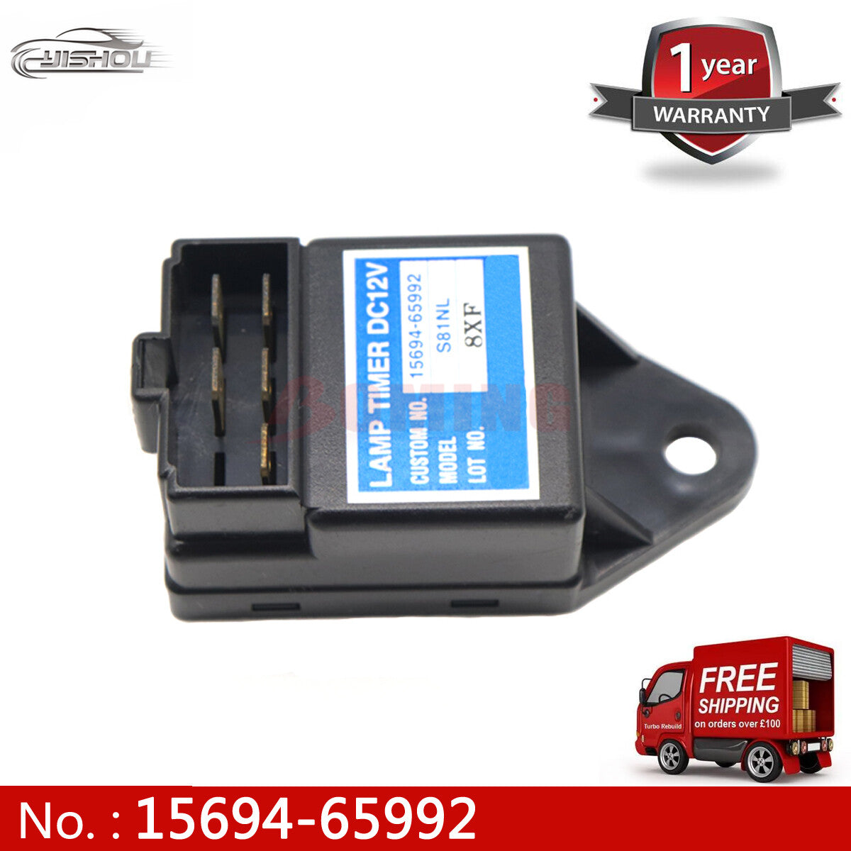 15694-65992 LED timer relay suitable for Kubota 12V LED plug S81NL 1569465992