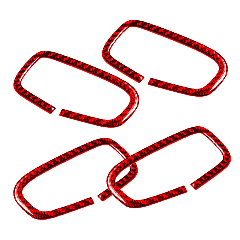 4Pcs Red Carbon Fiber Door Handle Panel Trim for Suzuki Grand Vitara 2006-2013