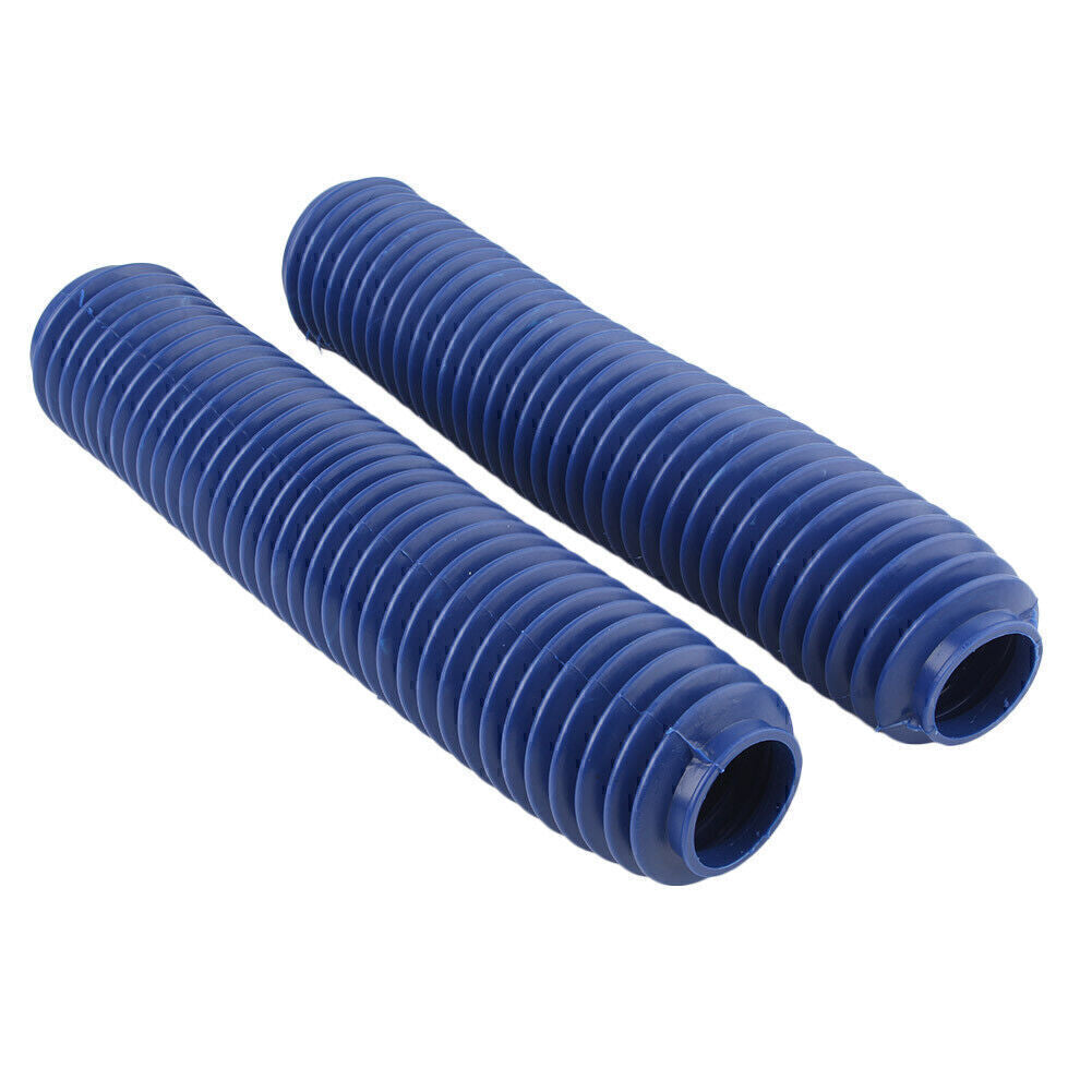 2x 360MM Fork Dust Covers Gaiters Boots Shock Fit Motorcycle Dirt Bike Blue