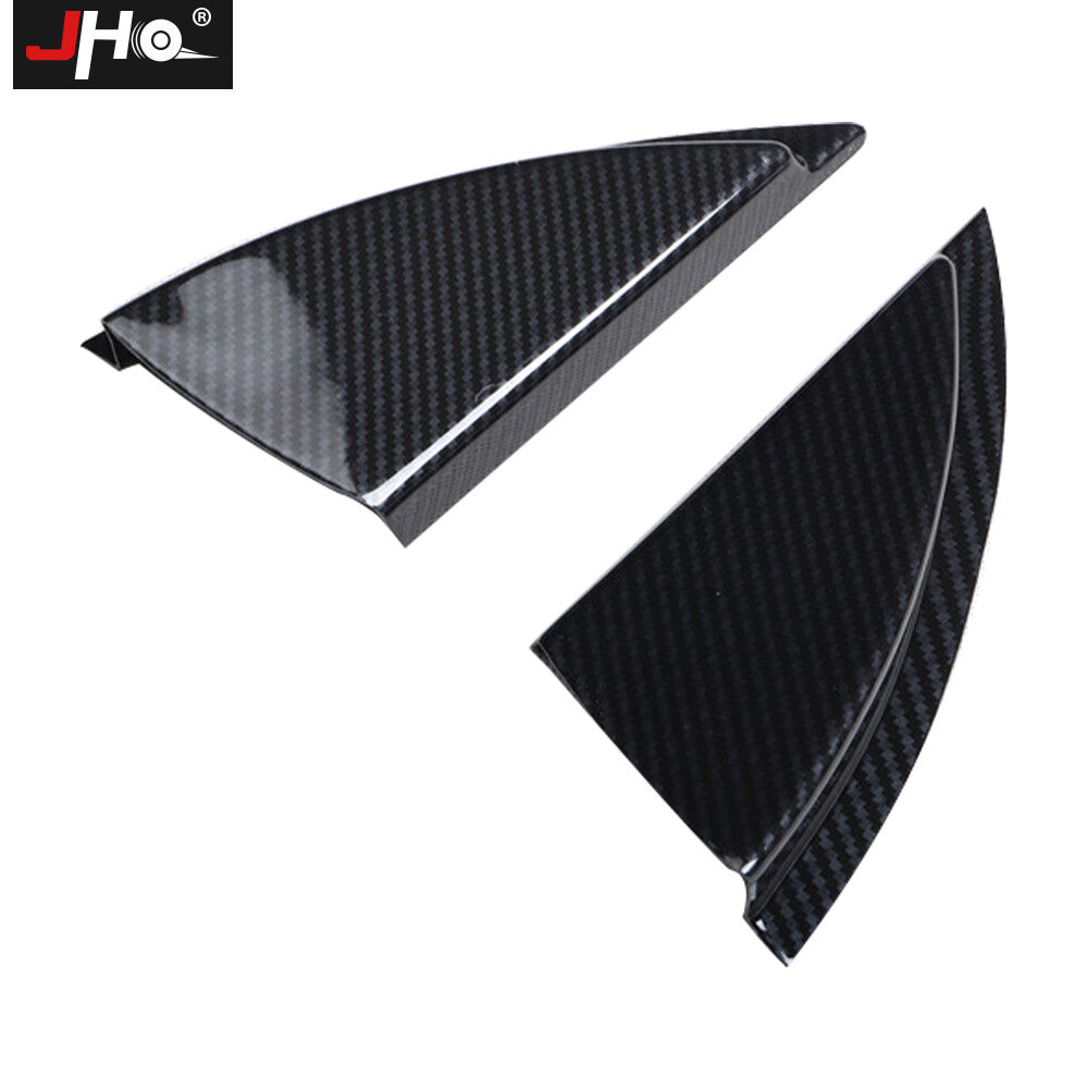 Carbon Fiber Front Pillars Decorative Cover Trim Black for Ford Explorer 13-2018