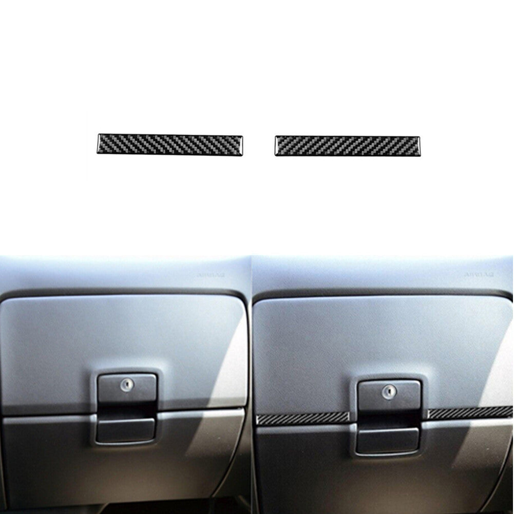Carbon Fiber Lower Glove Box Accent Cover Trim For Silverado for GMC for SIERRA 2014-18