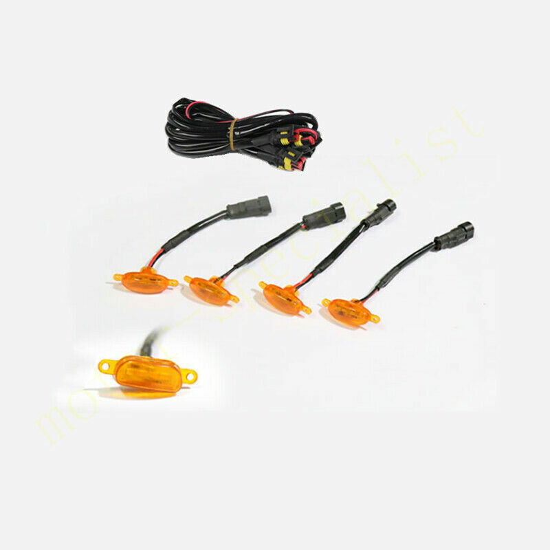 for GMC for Sierra 1500 2014-18 Front Grille yellow LED Light Style DRL Lamp