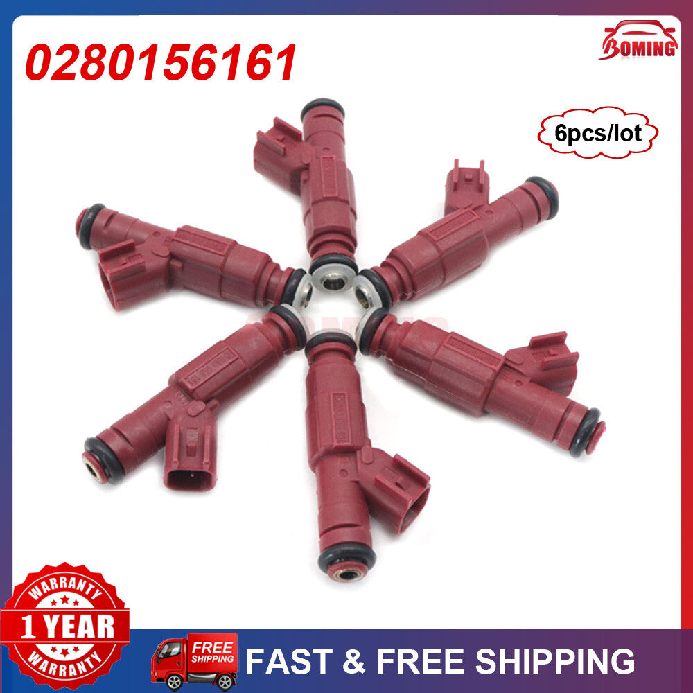 Set of 6pc Fuel Injectors 0280156161 for Ford Focus 2.0L 2.3L 2003-2007 82211170