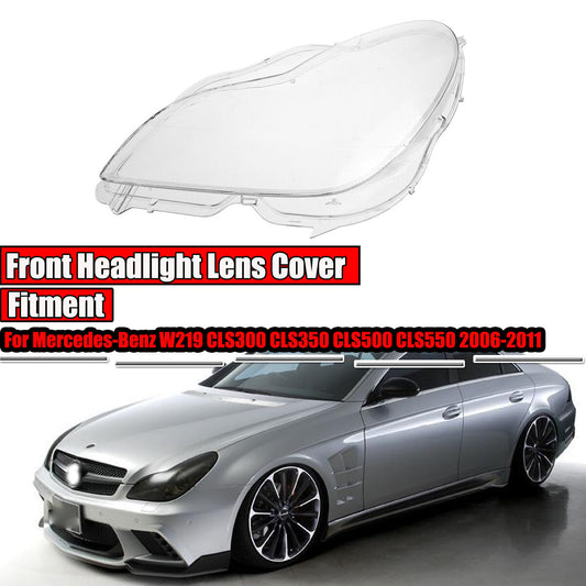 The left headlight lens is compatible with for Mercedes-Benz W219, CLS350, CLS500, and CLS550 (2006-2011).
