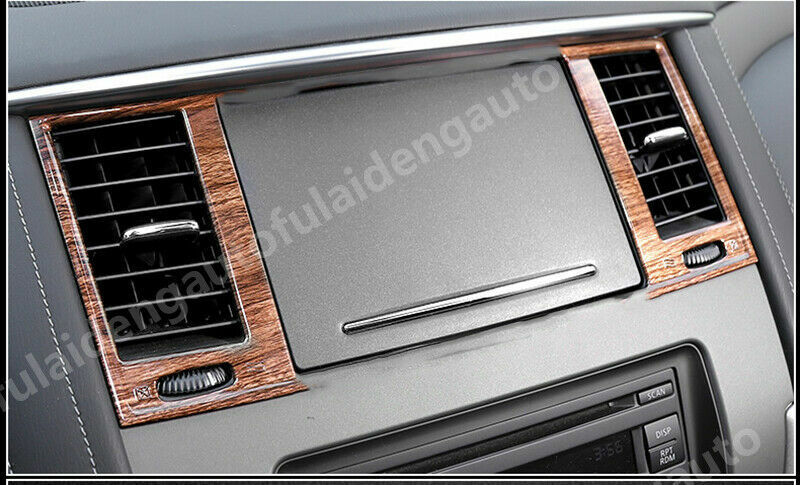 for Nissan Patrol Y62 2017-2019 Wood Grain Central Control Outlet Air Vent trim