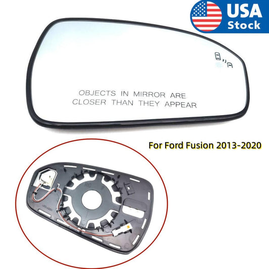 Right Passenger Side Mirror Glass DS7Z-17K707-A Fit for Ford Fusion 2013-2020