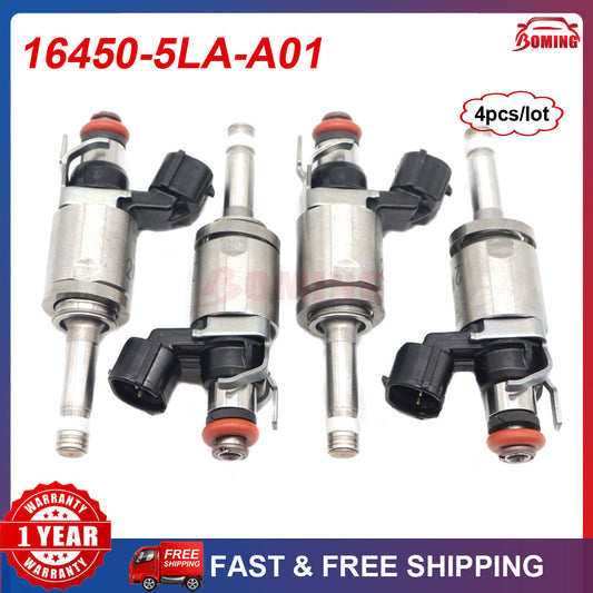 Pack 4pcs 16450-5LA-A01 New Fuel Injectors for Honda Accord CR-V for Acura TLX ILX