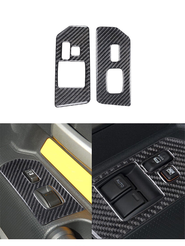 Window Lift Button Panel Trim TypeA Carbon Fiber for Toyota FJ Curiser 2007-2021