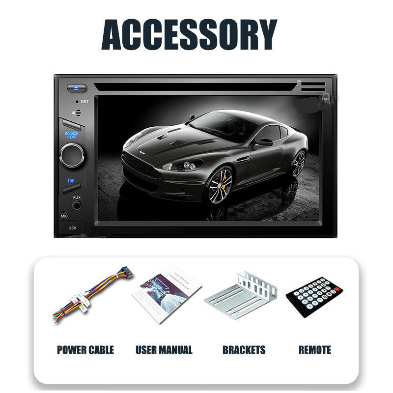 Car Radio Stereo Navi DVD CD 6.2 HeadUnit Multimedia For Carplayer Android Auto