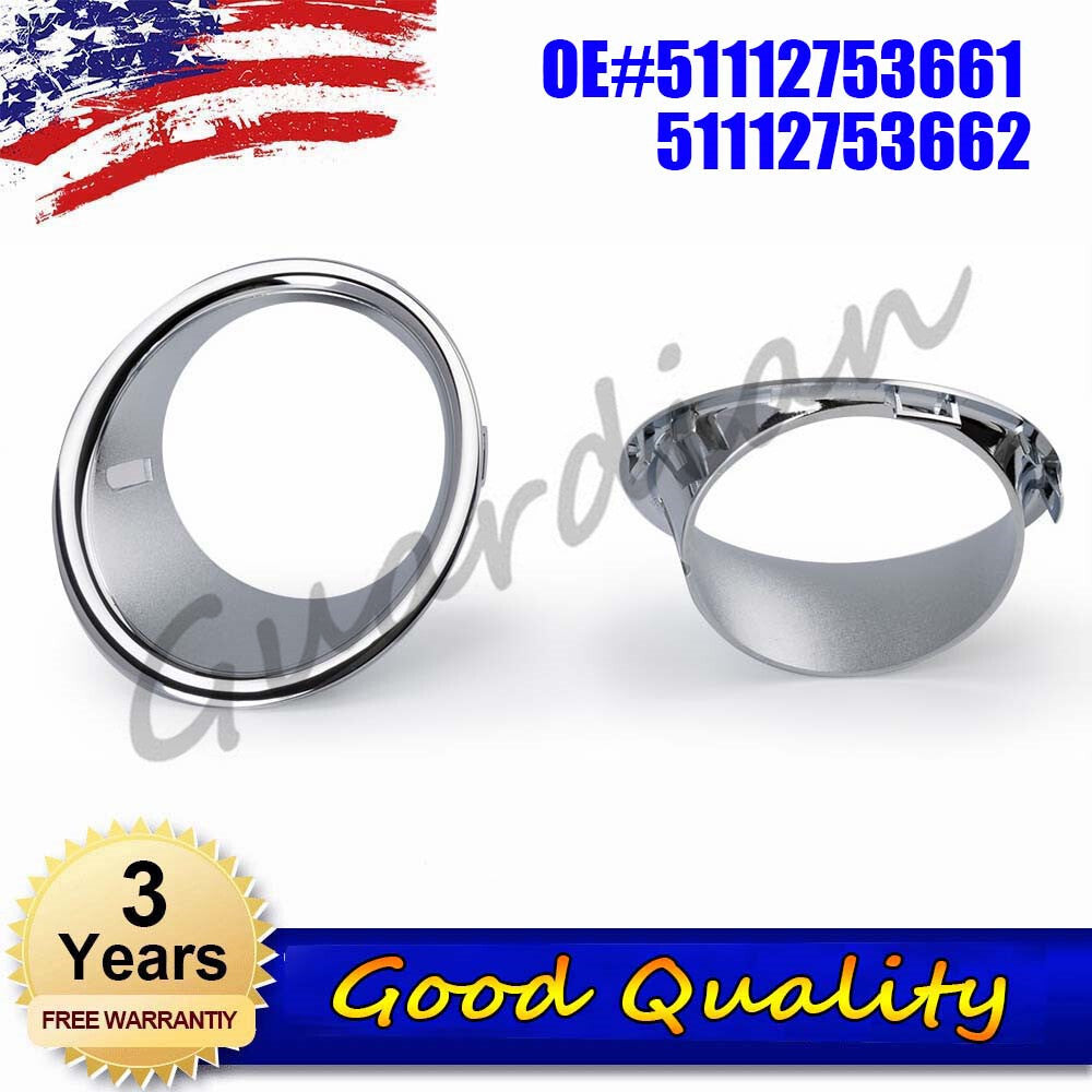 Front Fog Light Lamp Trim Ring Cover 51112753661 51112753662 for BMW for Mini Cooper