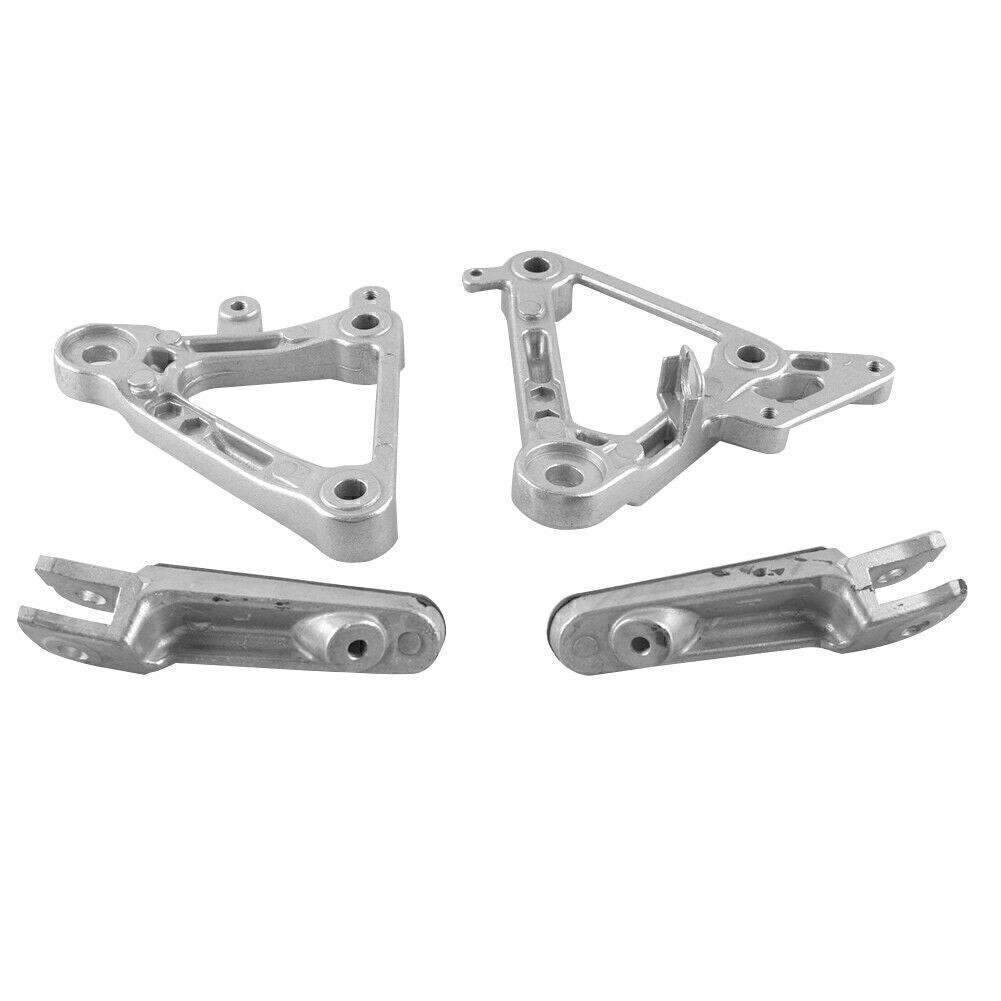 2X Rider Front Footpegs Footrests Brackets Set for Honda CBR 400 1988 1989 NC23