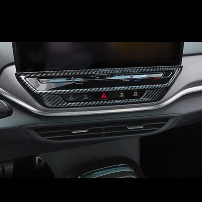 Carbon Fiber Console AC Button Switch Cover Trim for Volkswagen ID.4 2021-2023