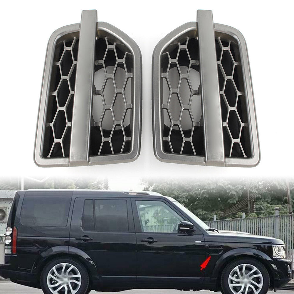 Pair Gray Front Grille Air Intake Fender Vent Grill for Land Rover LR4 2010-2016