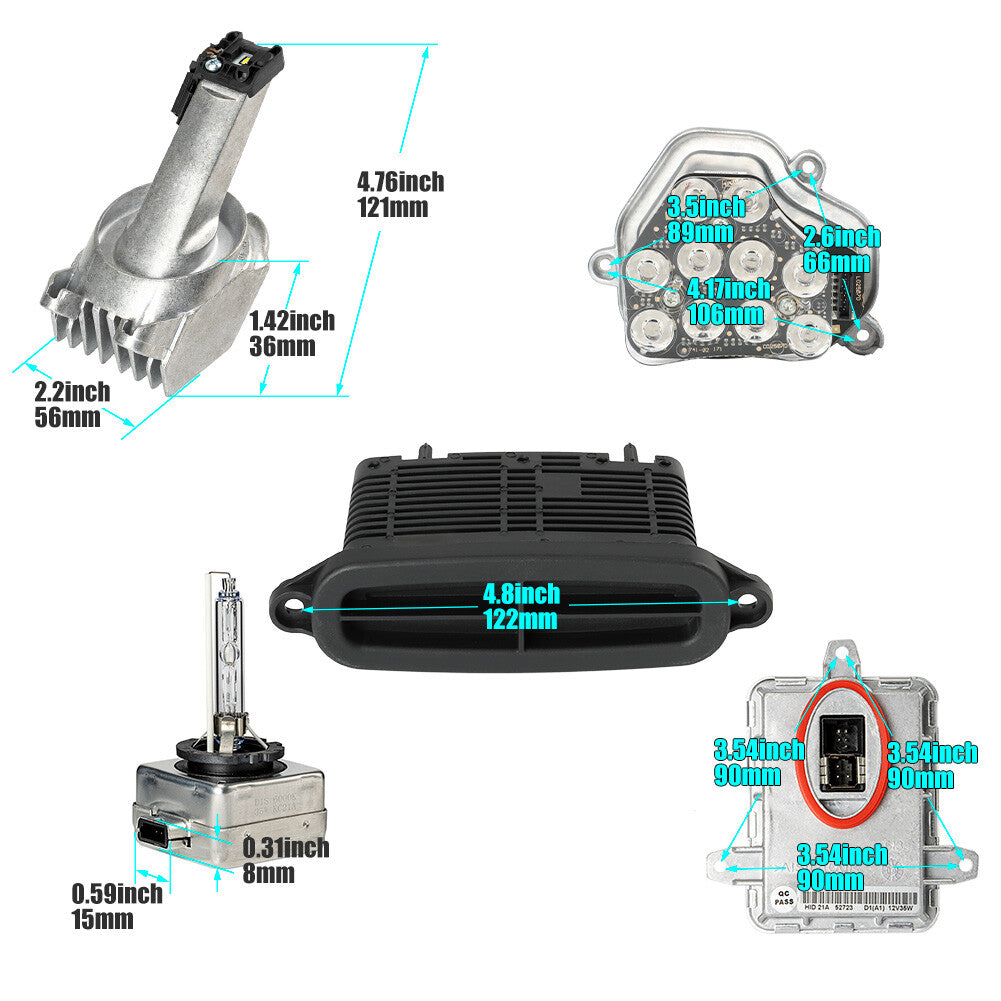 LH Xenon Ballast Bulb LED Module Diode Kit for BMW 5 Series 528i 535i 550 Left