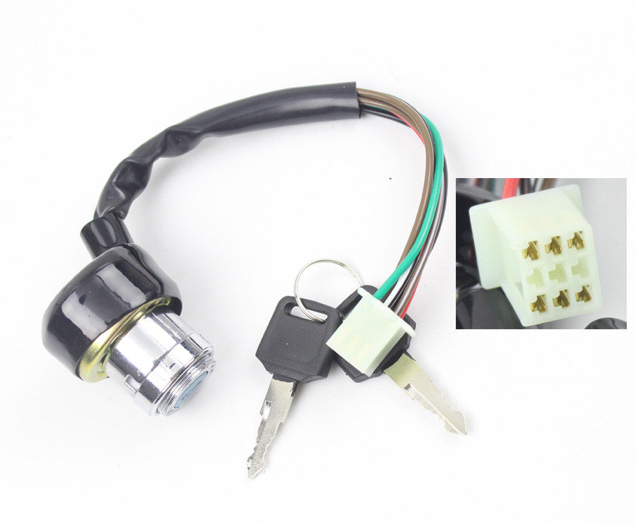 6 Wire On Lock Off Ignition Key Switch For Kazuma Meerkat 50 50cc ATV Quad