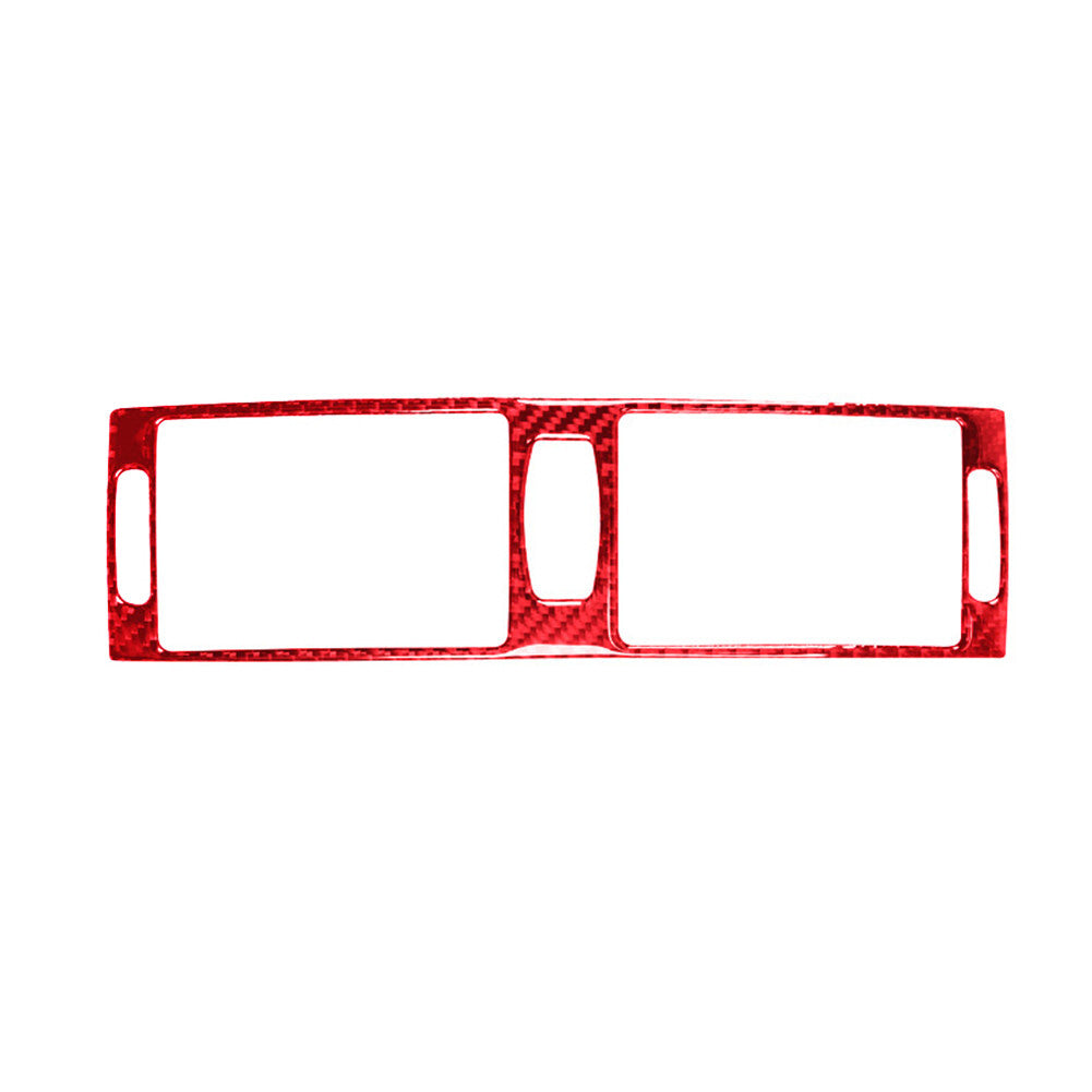 Red Carbon Fiber Central Vent Outlet Cover Trim for BMW X5 E70 X6 E71 2011-2013