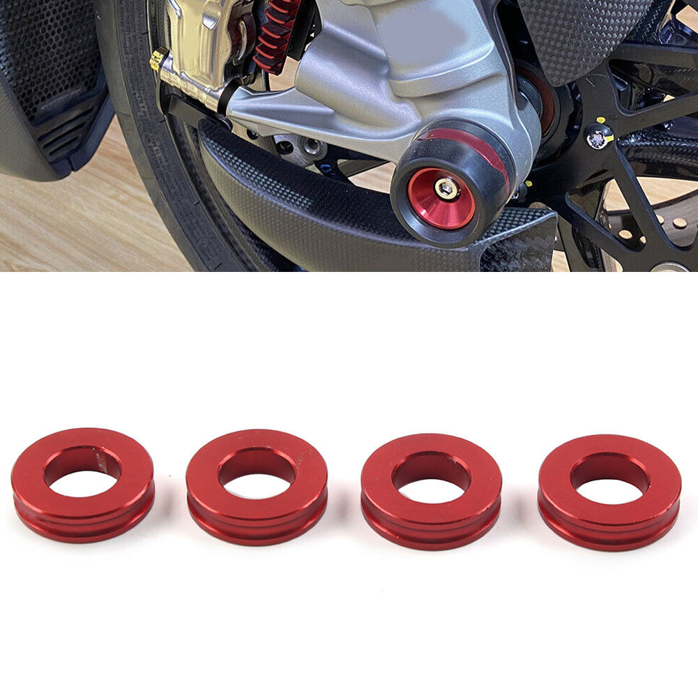 CNC Front Brake Caliper Spacer Kit Fit for Ducati Panigale V4/R/S 2018-24 Red 4pcs
