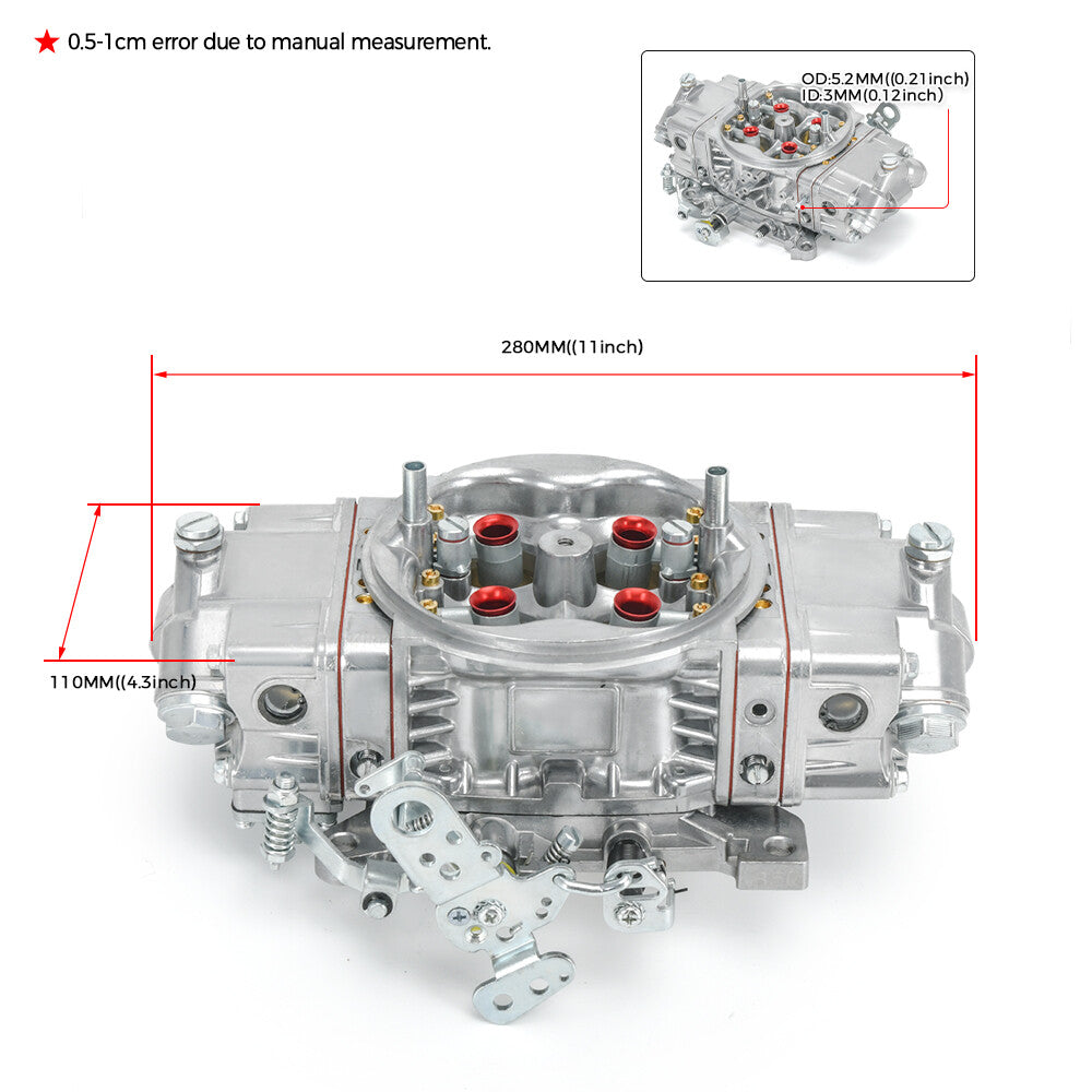 Quick Fuel 850 CFM Carburetor 4150 Mechanical BR-67201 For Holley Brawler Race