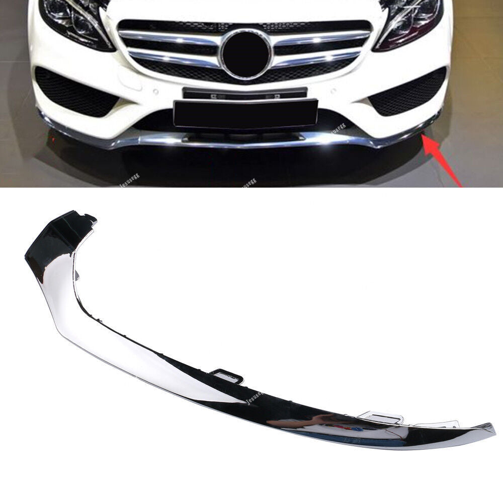 LH Front Bumper Chrome Trim Molding for Mercedes W205 C300 C350 C200 2014-2017