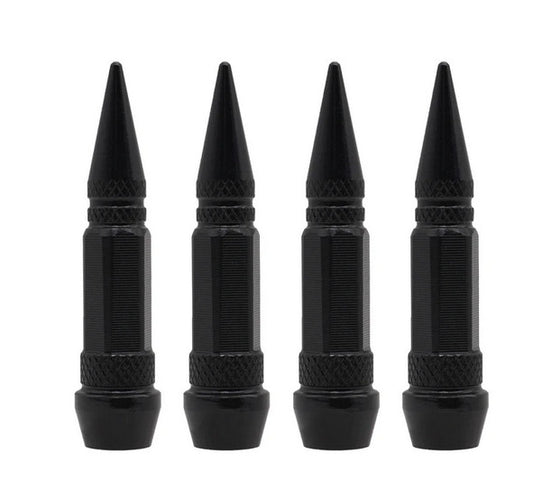 8-piece universal black tire valve cover rod air dust cover  for ford