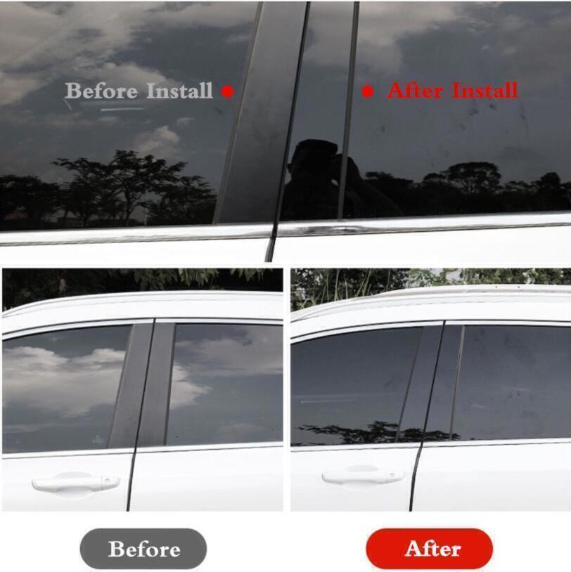 Piano Black Pillar Posts Door Window Molding Strip Trims Fit for BMW X5 14-2018