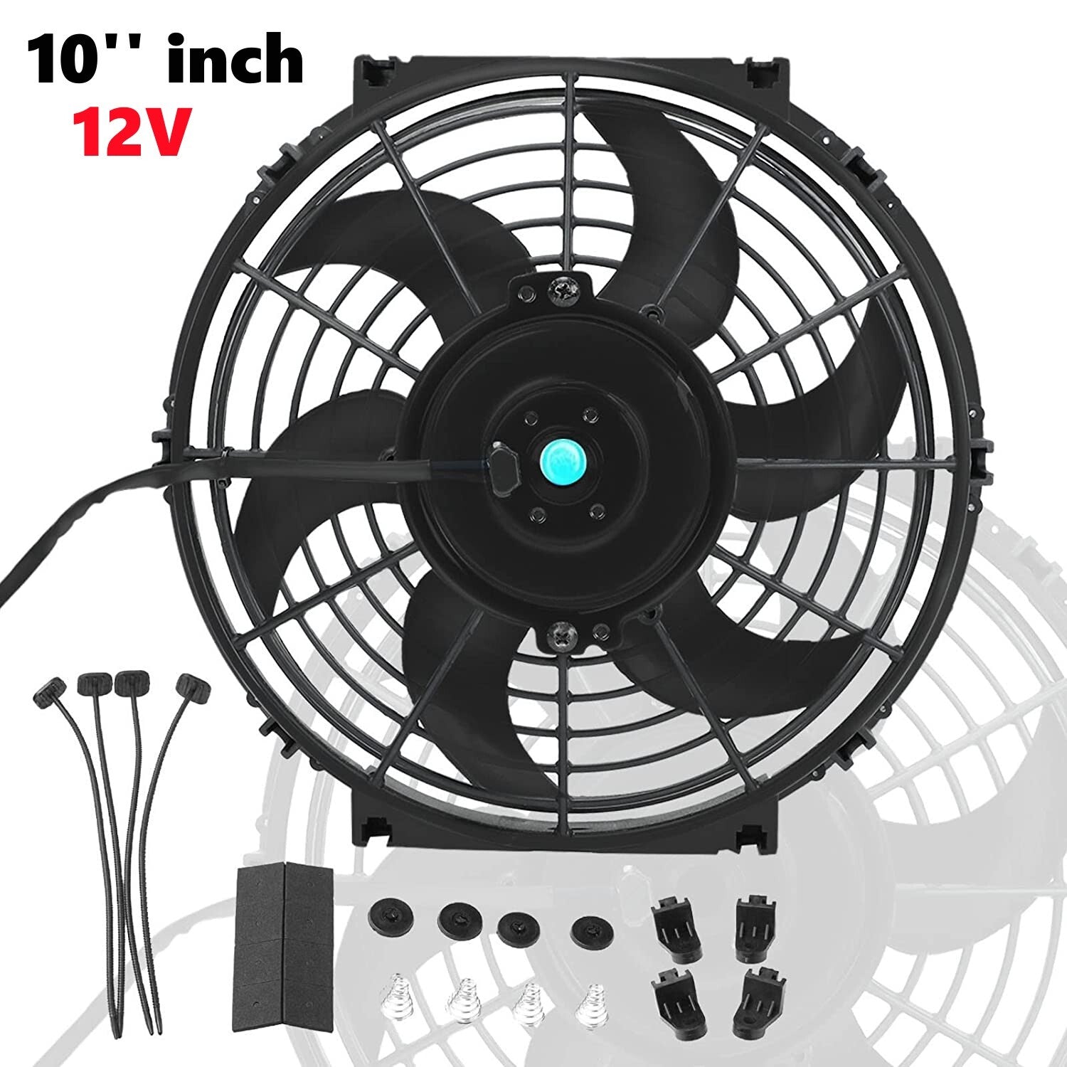 10-inch universal ultra-thin push-pull radiator with 12V 80W high-performance cooling fan