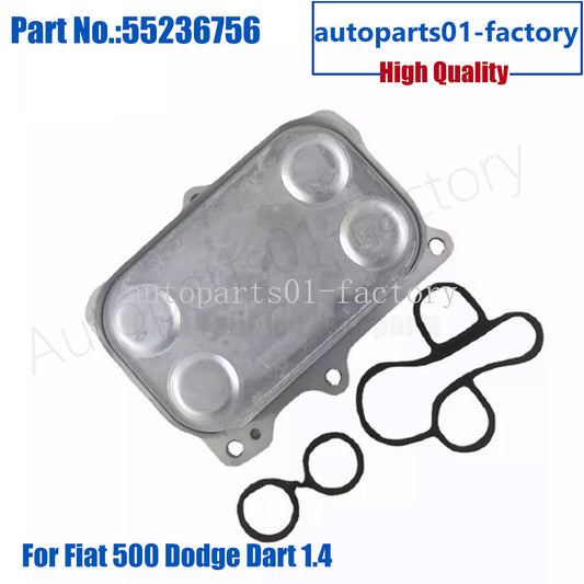 Oil Cooler Assembly with Sealing Gasket Set Fit for Fiat 500 for Dodge Dart 1.4L