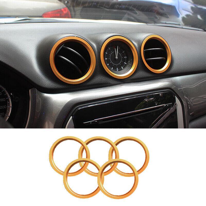 Car for Suzuki Vitara 16-20 Central Console Air Outlet Vent Trim Aluminum Golden