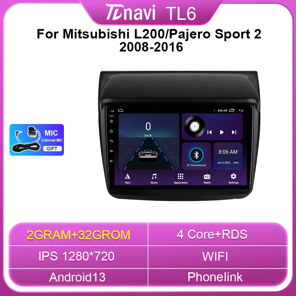 Android AutoRadio for Mitsubishi for Pajero Sport 2 L200 Triton Car Video Player GPS
