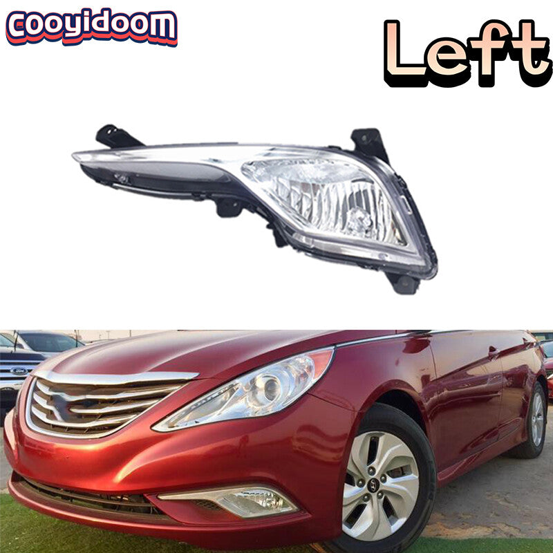 Left Front Bumper 4-Line LED Fog Lights for Hyundai Sonata MK8 2013-2015