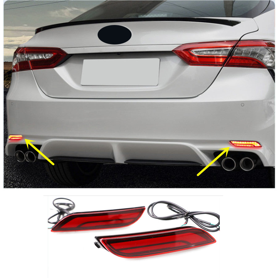 for Toyota for Camry 2018-2023 Rear Bumper lamp led brake light Pair Trim Refit 2Pcs