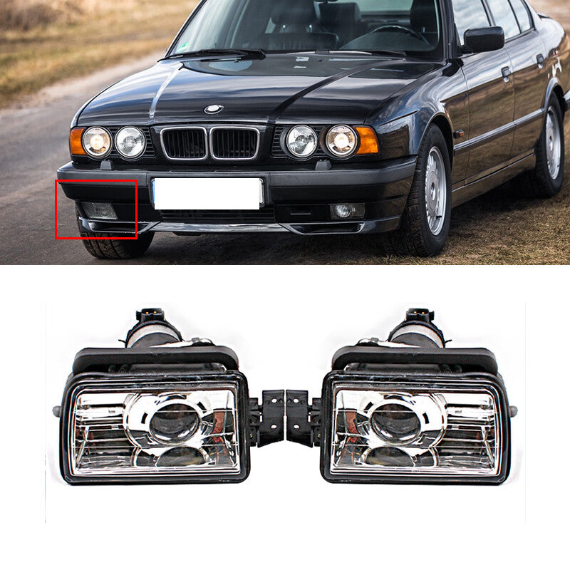 pair of front bumper fog lights and daytime running lights are suitable for BMW 5 E34 1988 - 1995