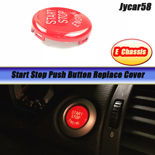Red Engine Start Stop Push Button Replace Cover for BMW E Chassis 1 3 5 7 Series