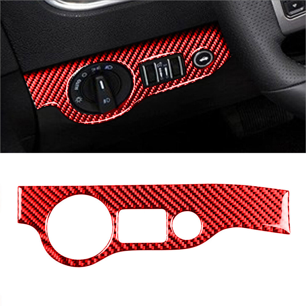 26Pcs Red Carbon Fiber Interior Full Set Cover Trim for Dodge Charger 2015-2020