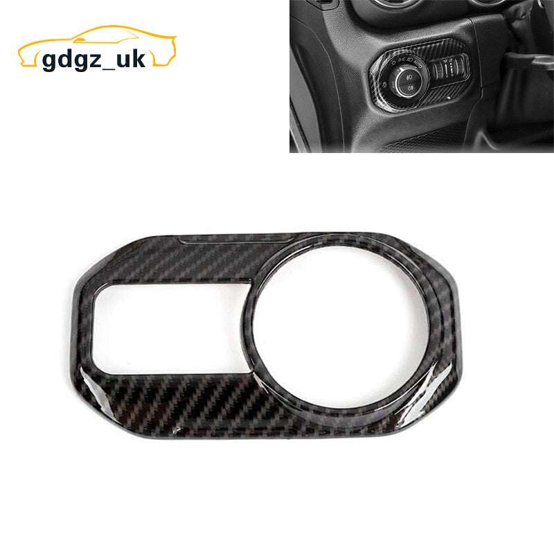 Headlight Switch Button Trim Interior Cover for Jeep for Wrangler JL JLU 2018-24 ABS