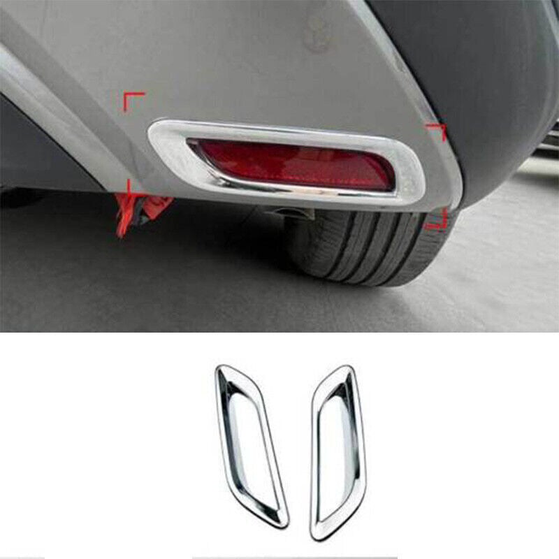 2X Chrome Rear Fog Light Lamp Frame Cover ABS for Lexus RX 350 350h 500h 2023-24