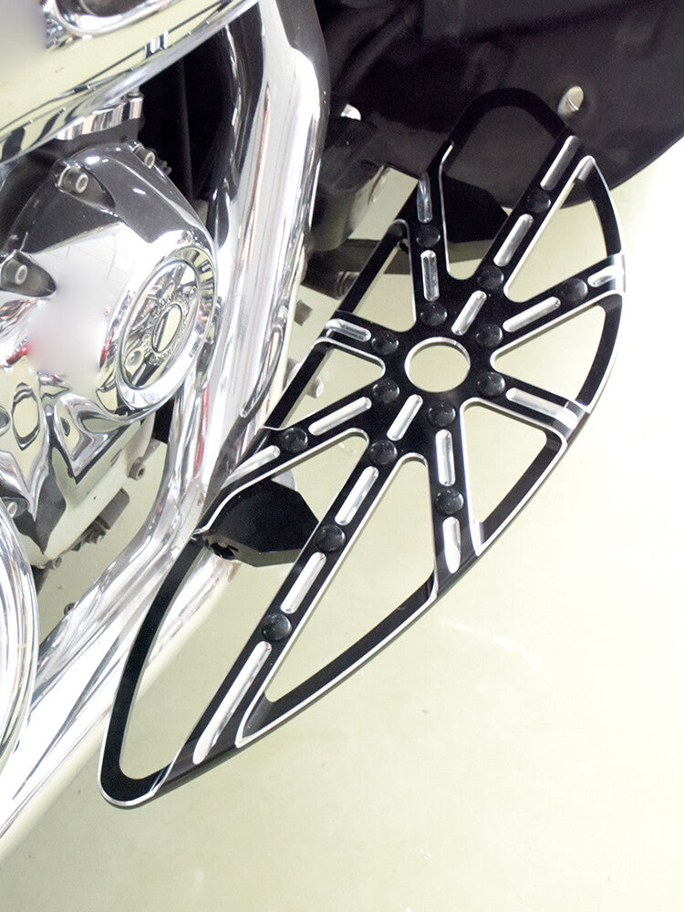 Black Driver Floorboard Footboards for Harley Touring Street Road Glide Softail