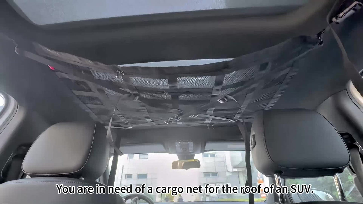 Universal Mesh Storage Bag Car Roof Ceiling Cargo Net Pouch Pockets For SUV Van
