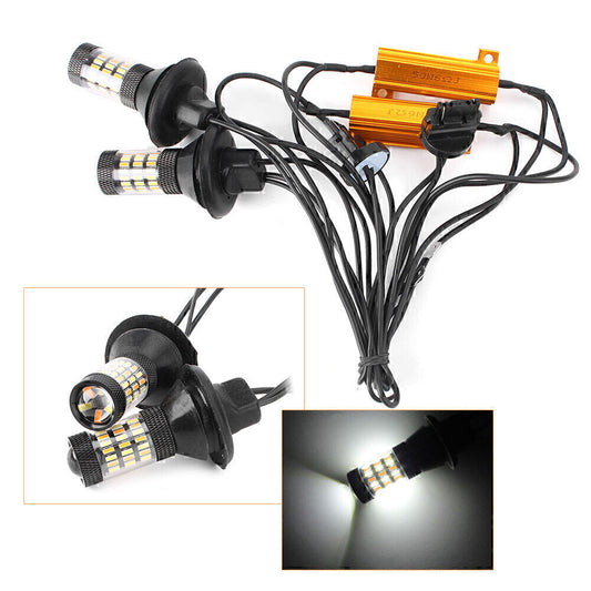 3156 Dual Color Switchback LED Blinker Gl¨¹hbirnen 4014 60SMD DRL Auto